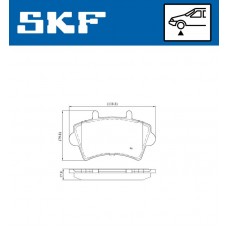 VKBP 80084 SKF Комплект гальмівних колодок дисковий гальм