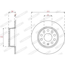 DDF2825C FERODO Гальмівний диск