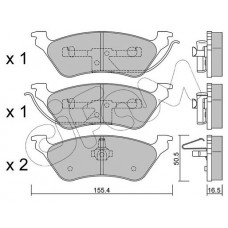 822-625-0 CIFAM Комплект гальмівних колодок дисковий гальм