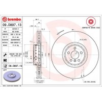 09.D897.13 BREMBO Гальмівний диск