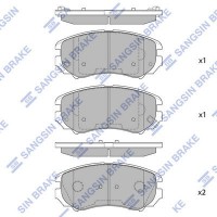 SP1155 Hi-Q Комплект гальмівних колодок дисковий гальм