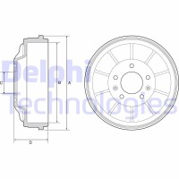 BF562 DELPHI Гальмівний барабан