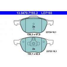 13.0470-7193.2 ATE Комплект гальмівних колодок дисковий гальм