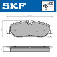 VKBP 80306 SKF КомплеК т гальмівних колодок, дискове гальмо