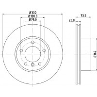 8DD 355 111-921 HELLA PAGID Гальмівний диск