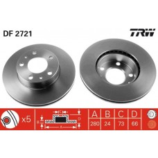 DF2721 TRW Гальмівний диск
