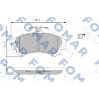 FO 638081 FOMAR Friction Комплект гальмівних колодок дисковий гальм