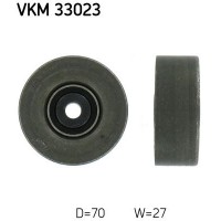 VKM 33023 SKF Паразитный / ведущий ролик, Поліклиновий ремінь