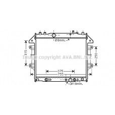 TO2496 AVA QUALITY COOLING Радіатор охолодження двигуна