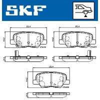 VKBP 90253 A SKF Комплект гальмівних колодок дисковий гальм
