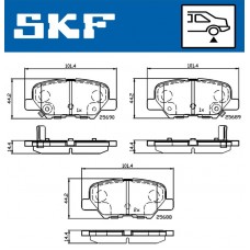 VKBP 90253 A SKF Комплект гальмівних колодок дисковий гальм