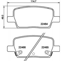 8DB 355 039-081 HELLA PAGID Комплект гальмівних колодок дисковий гальм