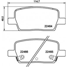 8DB 355 039-081 HELLA PAGID Комплект гальмівних колодок дисковий гальм