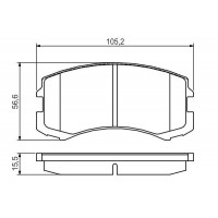 0 986 495 158 BOSCH Комплект гальмівних колодок дисковий гальм