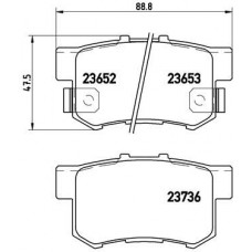 P 28 039 BREMBO Комплект гальмівних колодок дисковий гальм
