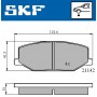 VKBP 80457 SKF Комплект гальмівних колодок дисковий гальм