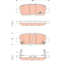 GDB3508 TRW Комплект гальмівних колодок дисковий гальм