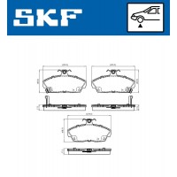 VKBP 80479 A SKF Комплект гальмівних колодок дисковий гальм