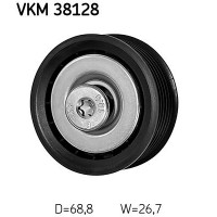 VKM 38128 SKF Паразитный / ведущий ролик, Поліклиновий ремінь