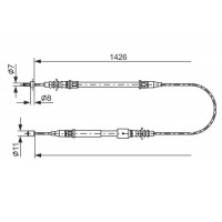 1 987 482 140 BOSCH Тросик, cтояночный тормоз