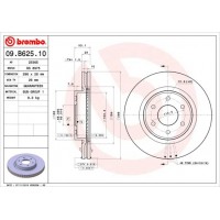 09.B625.10 BREMBO Гальмівний диск
