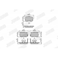 572544J JURID Комплект гальмівних колодок дисковий гальм