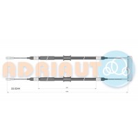 33.0244 ADRIAUTO Тросик, cтояночный тормоз