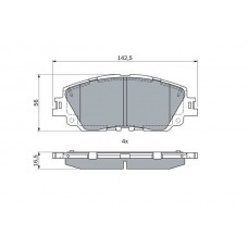 0 986 424 899 BOSCH Комплект гальмівних колодок дисковий гальм