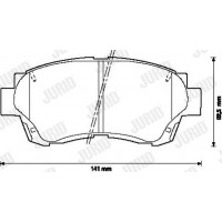 572392J JURID Комплект гальмівних колодок дисковий гальм