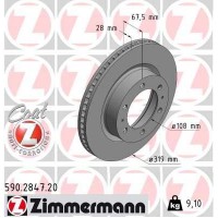 590.2847.20 ZIMMERMANN Гальмівний диск