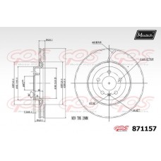 871157 MAXTECH Гальмівний диск