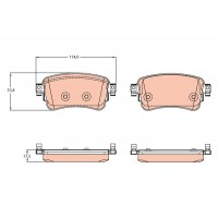 GDB2166 TRW Комплект гальмівних колодок дисковий гальм