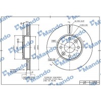 MBC035454 MANDO Гальмівний диск