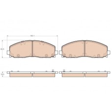 GDB1944 TRW КомплеК т гальмівних колодок, дискове гальмо
