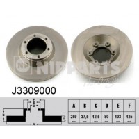 J3309000 NIPPARTS Гальмівний диск