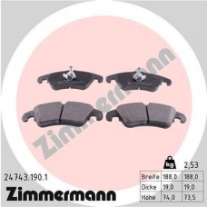 24743.190.1 ZIMMERMANN Комплект гальмівних колодок дисковий гальм