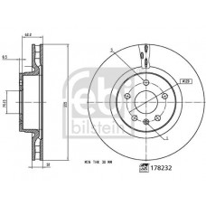 178232 FEBI BILSTEIN Гальмівний диск