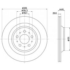 8DD 355 134-951 HELLA PAGID Гальмівний диск