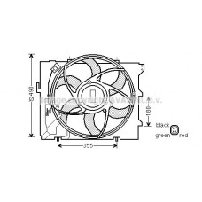 BW7523 AVA QUALITY COOLING Вентилятор охолодження двигуна