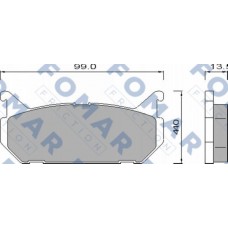 FO 455181 FOMAR Friction Комплект гальмівних колодок дисковий гальм FO 455181 FOMAR Friction Комплект гальмівних колодок дисковий гальм