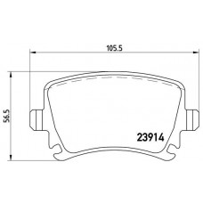 P 85 073 BREMBO Комплект гальмівних колодок дисковий гальм