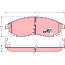 GDB3124 TRW Комплект гальмівних колодок дисковий гальм