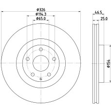 8DD 355 134-771 HELLA Гальмівний диск