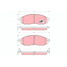 GDB3340 TRW Комплект гальмівних колодок дисковий гальм