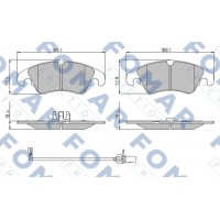 FO 962281 FOMAR Friction Комплект гальмівних колодок дисковий гальм