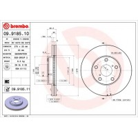 09.9185.10 BREMBO Гальмівний диск