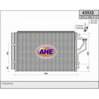 43532 AHE Конденсатор кондиціонера