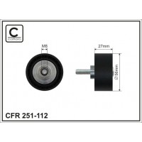 251-112 CAFFARO Паразитный / ведущий ролик, Поліклиновий ремінь