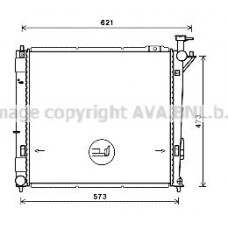HY2346 AVA QUALITY COOLING Радіатор охолодження двигуна