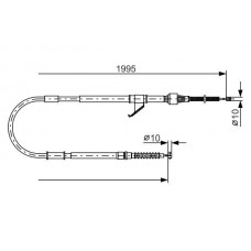1 987 482 069 BOSCH Тросик, cтояночный тормоз